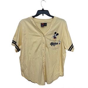 Vintage Mickey Unlimited Women Mickey Mouse #1 Baseball Tee Size 3X